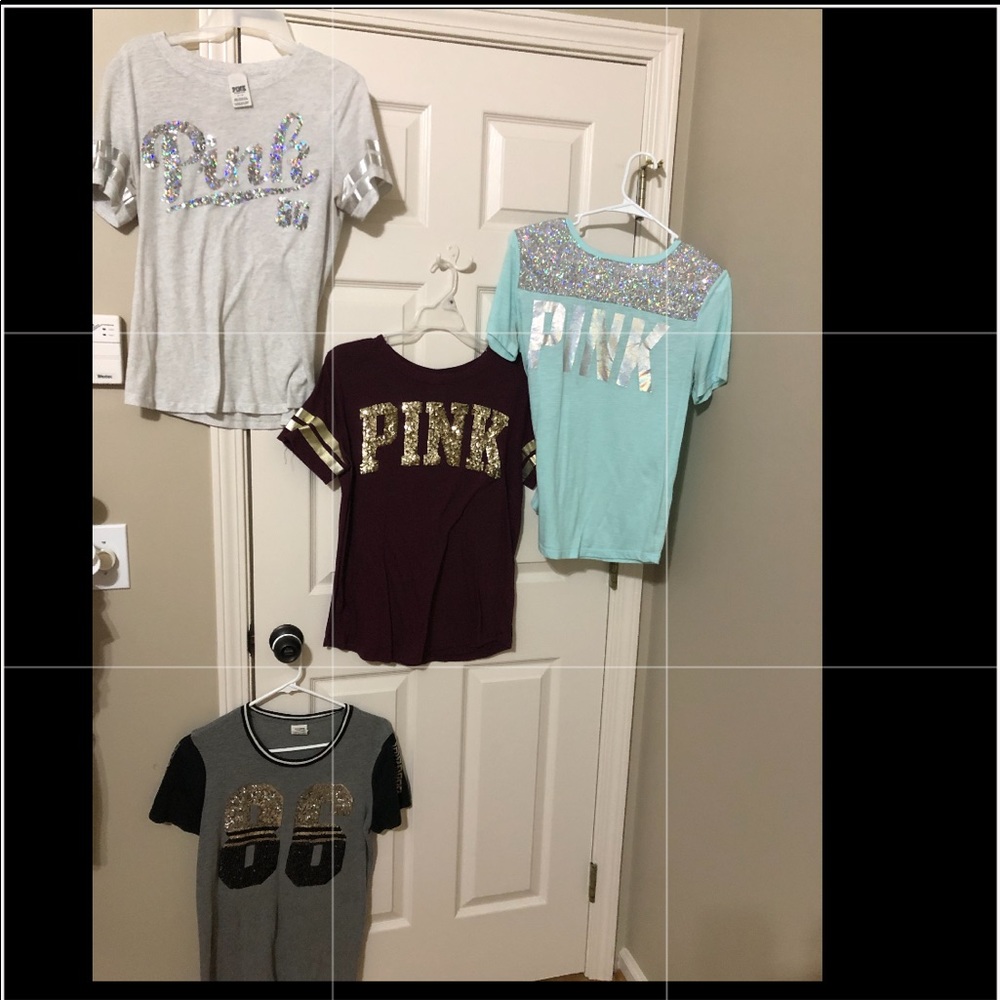 Pink Victoria secret shirts  (4 shirts)